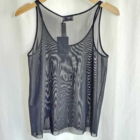 🇨🇦 Aritzia Wilfred Free McNally Black Sheer Mesh Tank Top - Picture 8 of 15